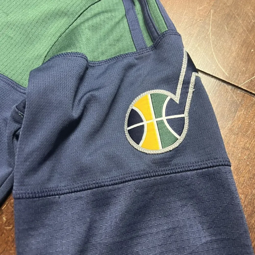 Utah‎ Jazz Adidas Hooded Pullover Mens Size Small Navy Blue & Green